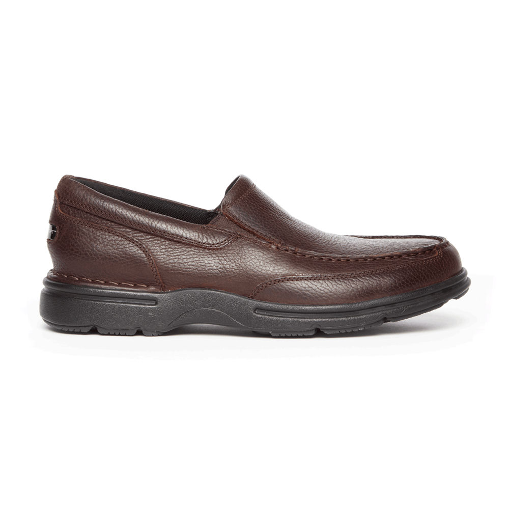 Sapato Vela Rockport Homem Marrom Escuro - Prowalker Eureka Plus - 08426LXGW